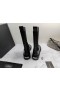 Alexander Wang Women's Black Low-Heeled Boots In Leather