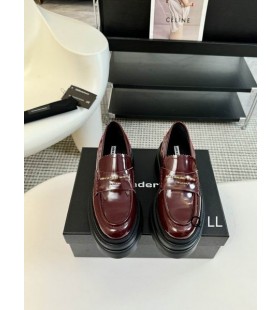 Alexander Wang Women's Burgundy Carter Mid-Heel Lug Loafer In Leather