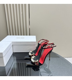 Alexander Wang Women's High-Heeled Sandals With Rhinestones In Black