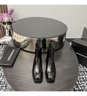 Alexander Wang Women's Throttie patent Leather Ankle Boots in Black