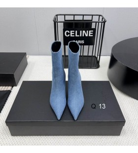 Alexander Wang Mulheres Delphine Meados de Bezerro Botas Em Denim