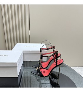 Alexander Wang Mulheres de Ouro de Salto Alto Sandálias Em Preto