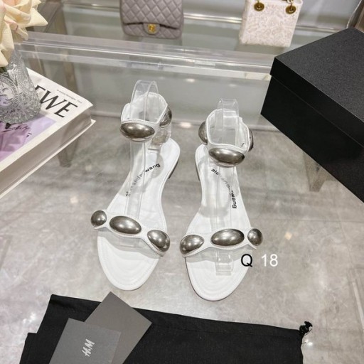 Alexander Wang Nők Búra Lapos Bőr Szandál, Fehér