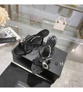 Alexander Wang Női 7cm Kupola 105 Víz Kígyó Pántos Dia Szandál Fekete