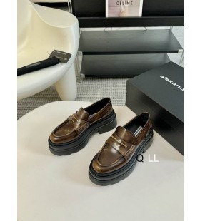 Alexander Wang Női Carter Bőr Platform Naplopók Barna