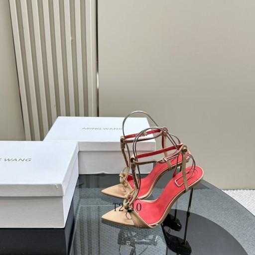 Alexander Wang Mban Óir Ard-Heeled Sandals Beige