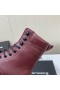 Alexander Wang Women's Burgundy Thick-Soled Martin Boots In Leather