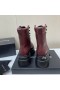 Alexander Wang Women's Burgundy Thick-Soled Martin Boots In Leather