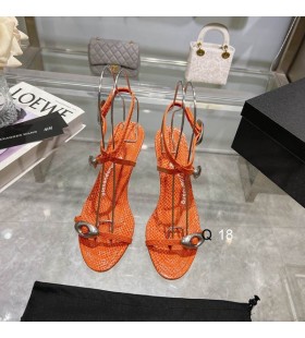 Alexander Wang Mban 7cm Cruinneachán 105 Nathair Uisce Strappy Sandal I Orange