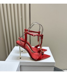 Alexander Wang Mban Óir Ard-Heeled Sandals Dearg