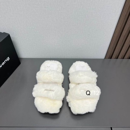 Alexander Wang Kvinne Jay Kanin Pels Plattform Lysbilder I Hvit