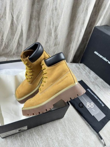 Alexander Wang Kvinne Gass-Lace-up Ankel Boots I Beige