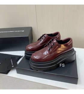 Alexander Wang Kvinne Plattform Lace-up Loafers I Burgunder