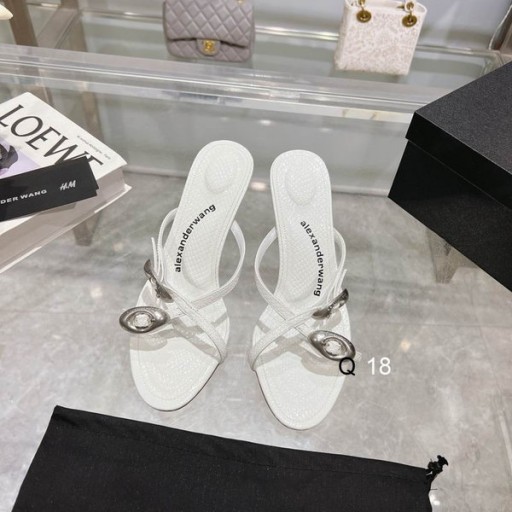 Damskie sandały Alexander Wang z 7-centymetrową kopułą 105 kolory "Wąż Wodny" zawiesia Biały