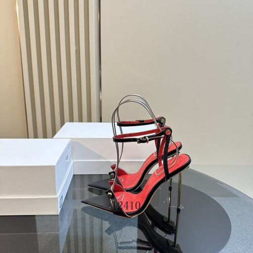 Alexander Wang Femei Roșu Jos Glezna Curea Sandale cu toc Înalt, În Negru