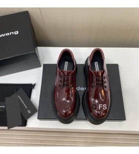 Alexander Wang Femei pe Platforma Dantela-up Mocasini În Burgundia