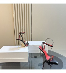 Alexander Wang Femei Roșu Jos Glezna Curea Sandale cu toc Înalt, În Negru