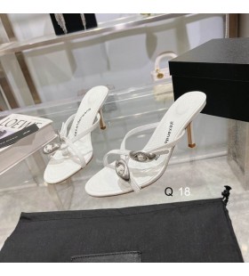 Alexander Wang Žien 7 cm Dome 105 Vody Had Strappy List Sandál V Bielom