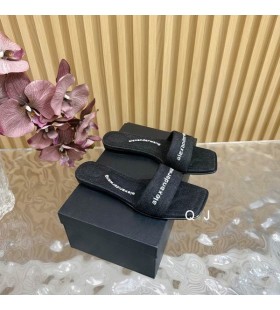 Alexander Wang Žien Vy List Sandále V Čiernej Denim