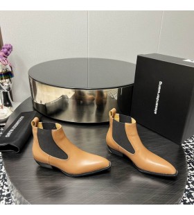 알렉산더 왕 여성의 매끄러운 부드러운 가죽에 발목 부츠 베이지