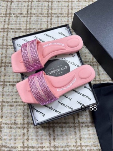 Alexander Wang Kvinnors Rosa Satin & Crystal Snabbkorrigeringen Vy Sandaler
