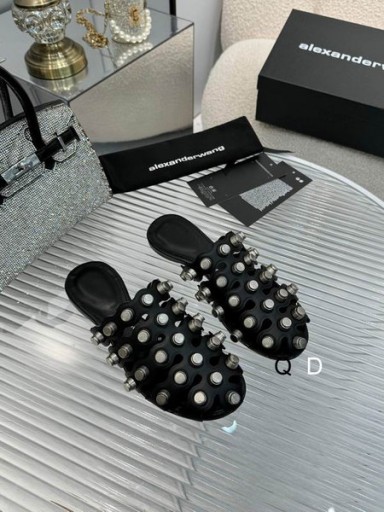 Alexander Wang Kvinnors Nit Ihåliga Sandaler I Svart