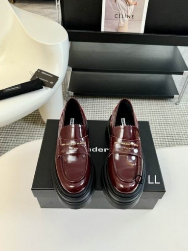 Bordo Alexander Wang Kadın Carter Deri Platform Mokasen