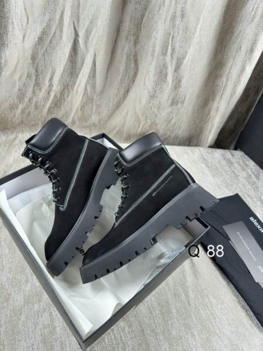 Alexander Wang Siyah Kadın Gaz Bağcıklı Yarım Çizmeler