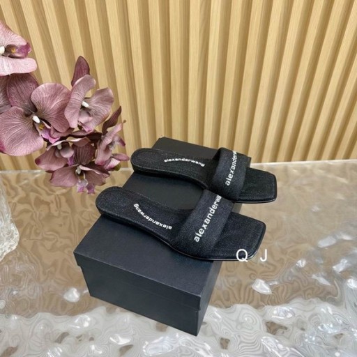 Alexander Wang Mujeres Vy Diapositiva Sandalias En Negro de Mezclilla