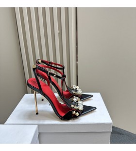 Alexander Wang de las Mujeres de Tacón Alto Sandalias Con Pedrería En Negro