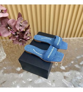 Alexander Wang Mujeres Vy Diapositiva Sandalias En Azul Denim