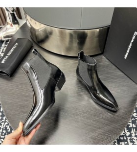 Alexander Wang de las Mujeres de Cuero de patente de Tobillo Botas en Negro