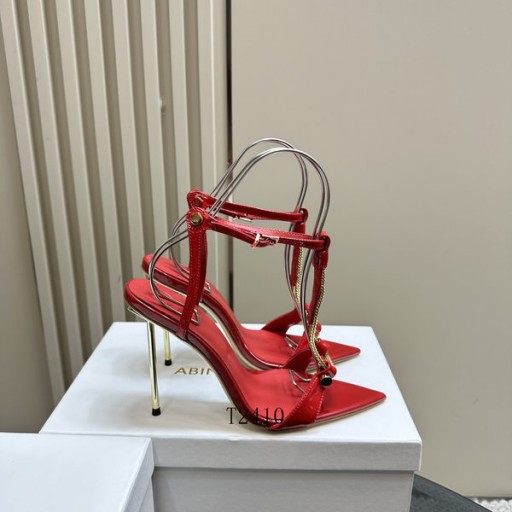 Alexander Wang Dámské Zlaté Vysoké Podpatky Sandály V Červené barvě