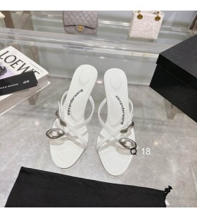 Alexander Wang Dámské 7cm Dome 105 Vodního Hada Strappy Slide Sandály V Bílé barvě