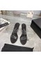 Alexander Wang Kvinders Gennemsigtige Stropper, Sandaler, slippers Med Rhinestone Chunky Hæl I Sort