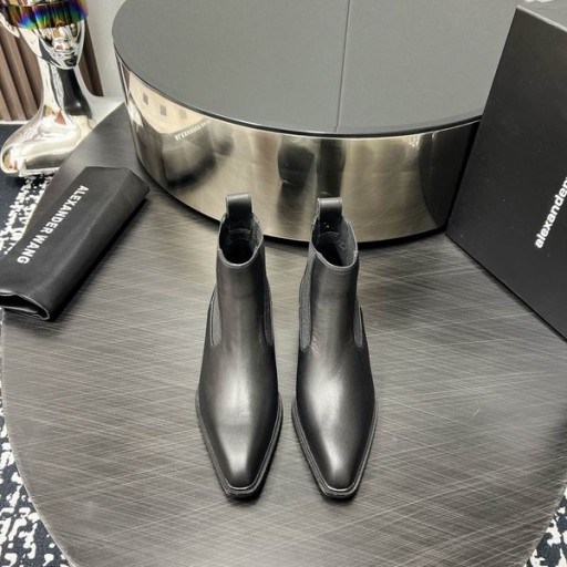 Alexander Wang Vrouwen is Glad Glad Leder Enkel Laarzen in Zwart