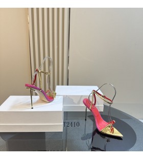 Alexander Wang Naisten Punainen Pohja Nilkka Hihna korkeakorkoinen Sandaalit Kulta/Keltainen