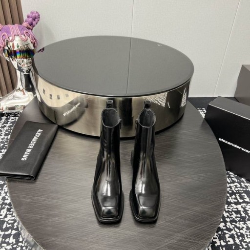 Alexander Wang Femme Throttie brevet bottines en Cuir Noir