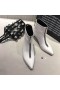 Alexander Wang Femme Blanc Ferrara Zip Bottes En Cuir Avec des Perles