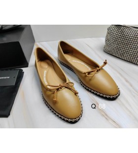 Alexander Wang Femme Lina en Cuir Flats En Beige