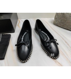 Alexander Wang Femme Lina en Cuir Flats En Noir