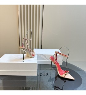 Alexander Wang Femme Rouge Bas de la Sangle de Cheville de Haute Sandales à talons De couleur Beige