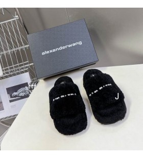 Alexander Wang Women ' s Chunky Platform Slides Mit Logo In Schwarz Verkauf