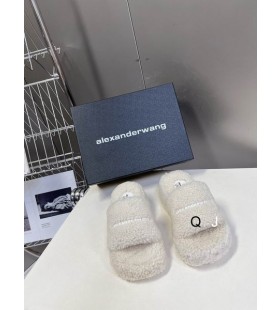 Alexander Wang Women ' s Chunky Platform Slides Mit Logo In Weiß Sale