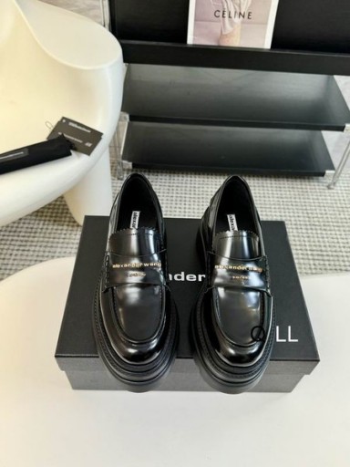 Alexander Wang γυναικεία Μαύρο Κάρτερ Μέσα Τακούνι Lug Loafer Σε Δέρμα