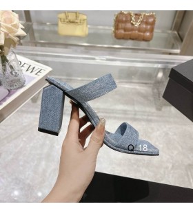 Alexander Wang γυναικεία 8cm Strappy Πλατεία-toe ψηλοτάκουνα Σανδάλια Σε Τζιν