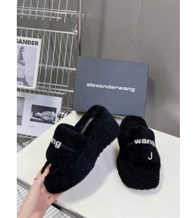 Alexander Wang γυναικεία Chunky Πλατφόρμα Διαφάνειες Με το Λογότυπο Σε Μαύρο